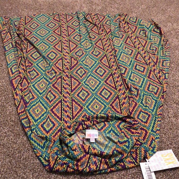 Lularoe Multicolored Maxi Skirt XXS NWT - Picture 4 of 5